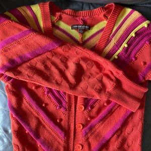 Vintage Adrienne Vittadini Cardigan with Textured Details in 100% Cotton!